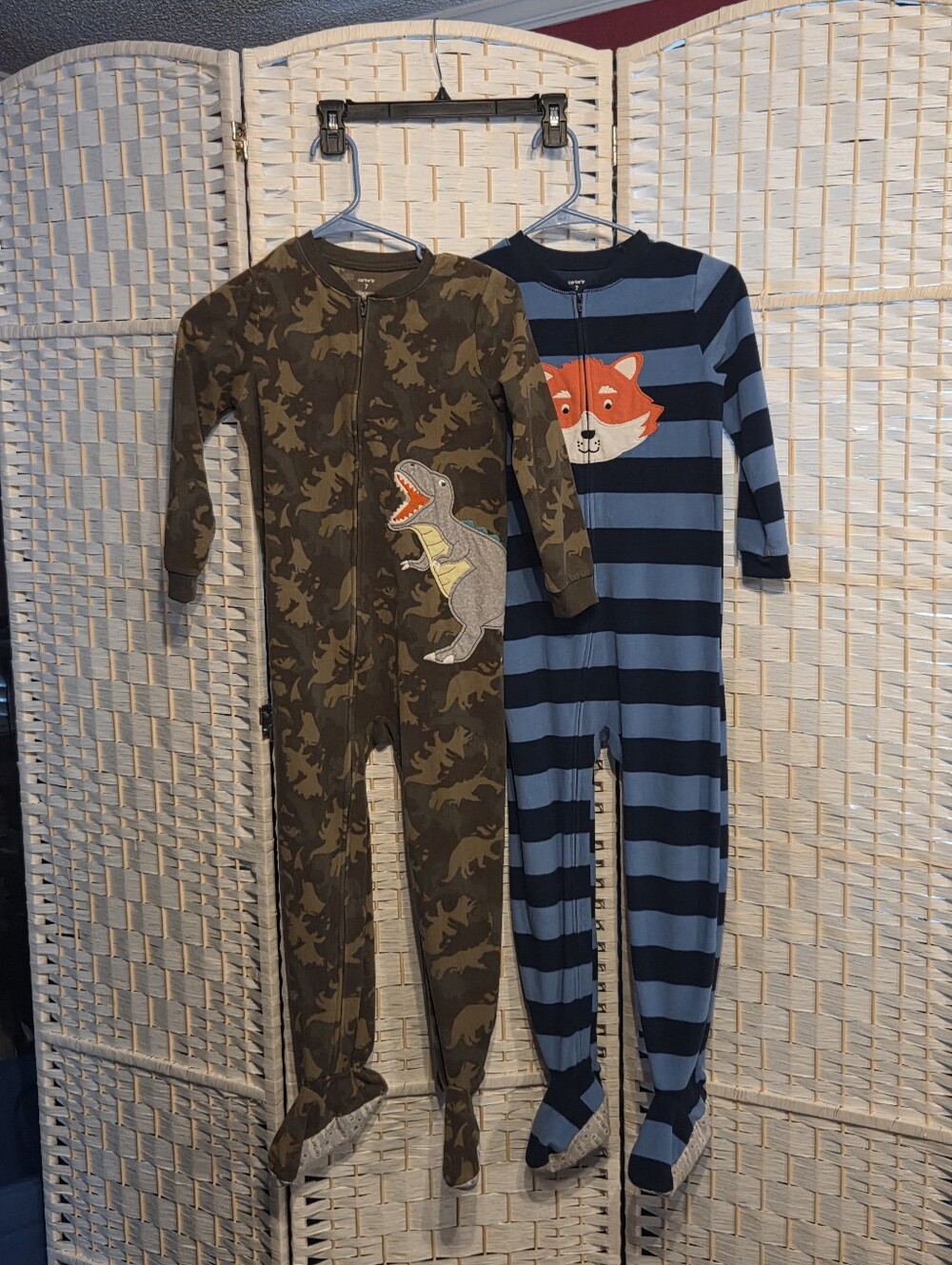 Carter's Fleece Sleepers Size 7 Set Of 2